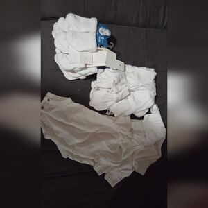 JustOneYou & Gerber - White Baby Socks and Baby Shirts LOT - ALL 3mo